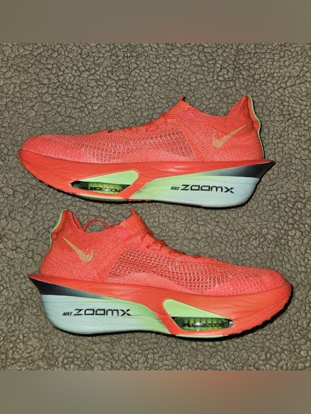 Nike Air Zoom Alphafly Next %3  Running Shoes - Bright Crimson Lime /Mint